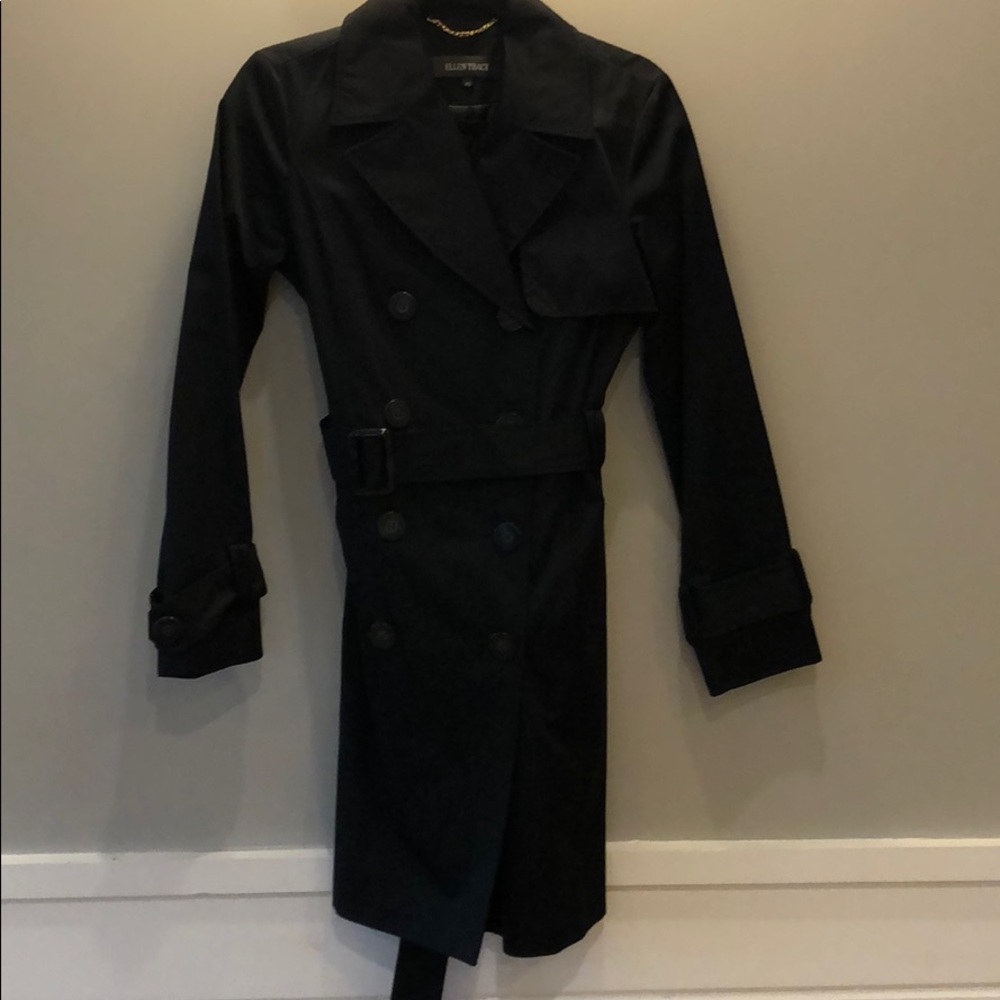 Ellen Tracy black XS trench jacket